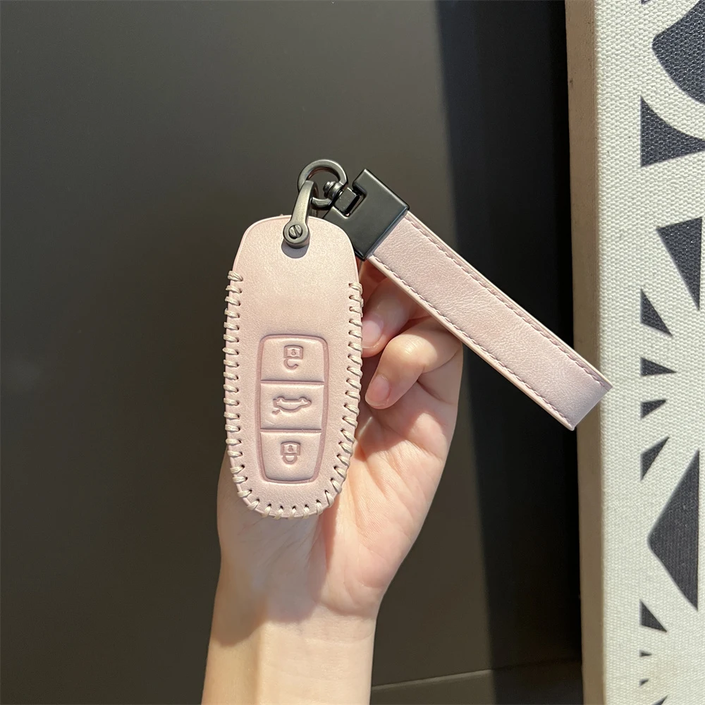 

Leather Car Remote Key Cover Case Shell Keychain For Audi A3 A6L A6 A7 A8 Q7 Q8 E-tron Q5 C8 D5 Auto Accessories