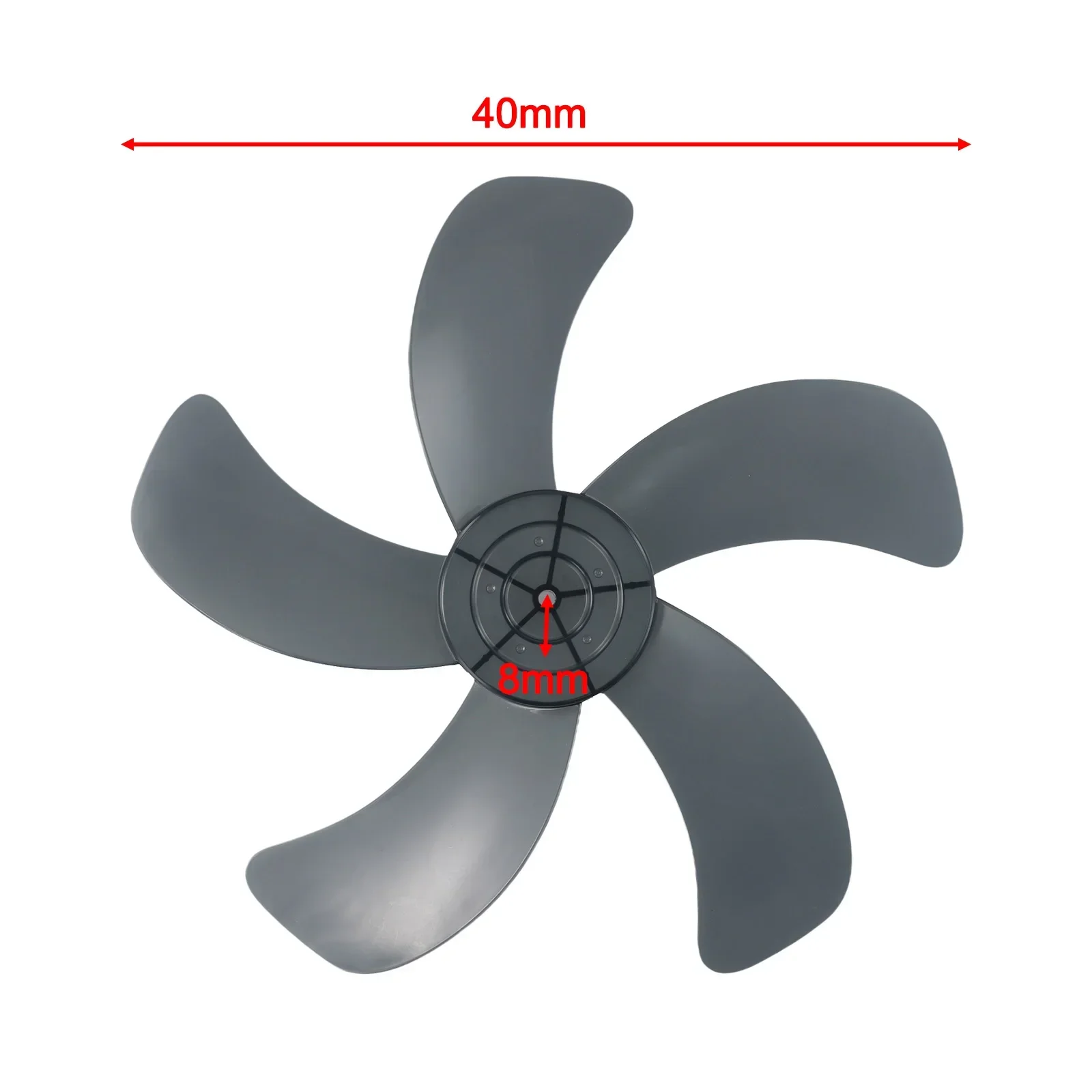 2 Pale Di Ricambio Per Ventilatore Elettrico, In Plastica, 3 Foglie, Diametro 270mm, Foro 8mm - 2