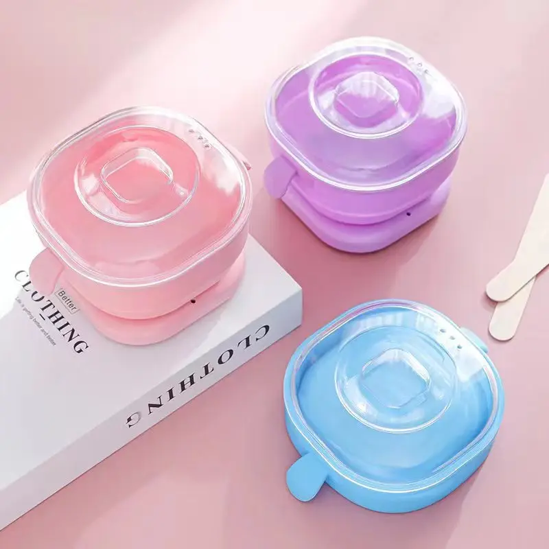 Silicone Bowl Wax Heater Machine 400ML Hair Removal Wax-melt Machine Depilatory Wax Melting Warmer Heating Base Pot Melter