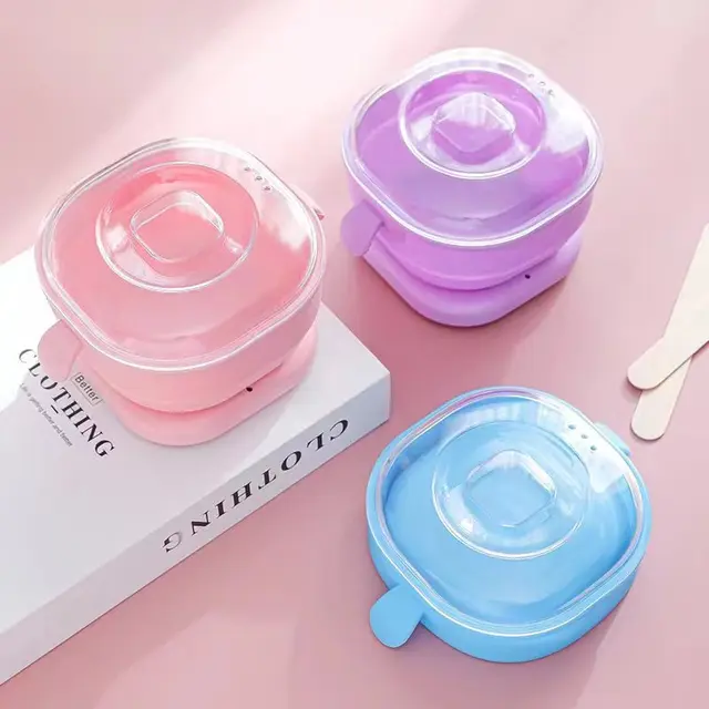 400ML Silicone Bowl Wax Heater Machine Hair Removal Wax-melt Machine Depilatory Wax Melting Warmer Wax Heating Base Pot Melter