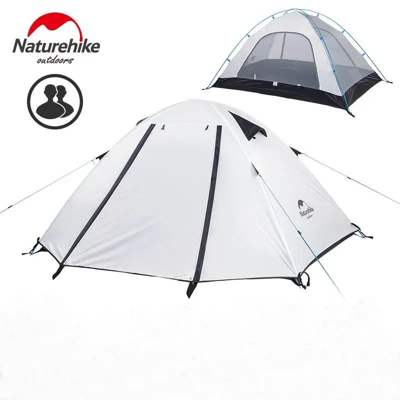 Waterproof Embossing Camping Tents Mountaineering Backpacking Outdoor Tent With Mat UPF50 2 3 4 Person Naturehike Authentic