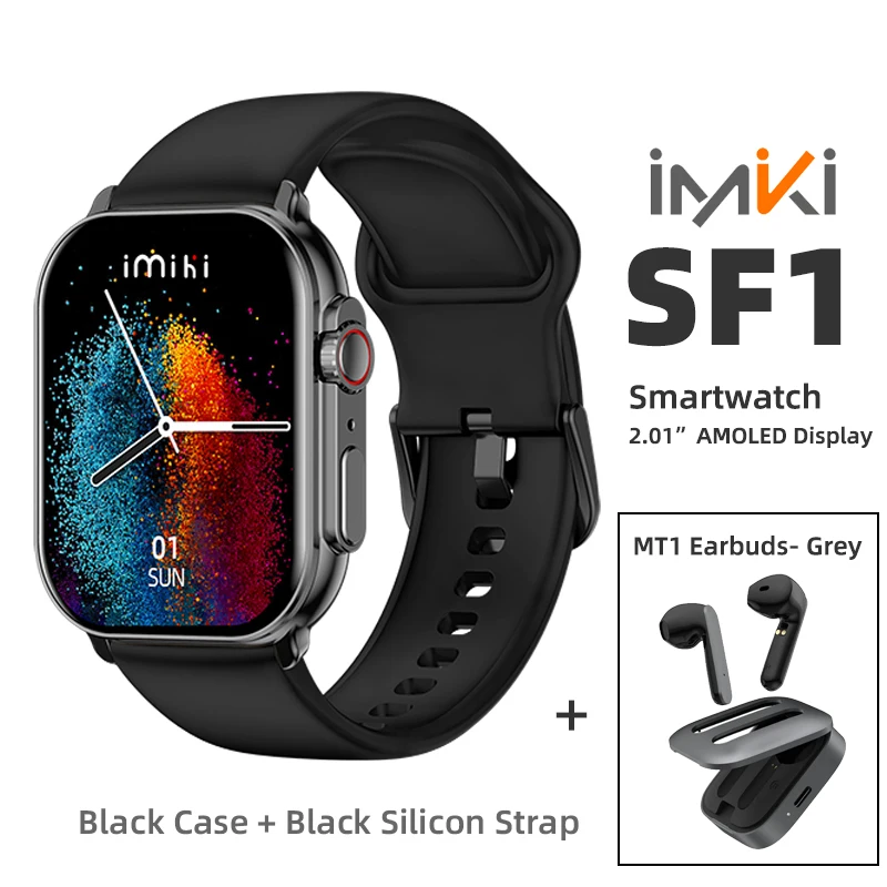 Imiki Sf1 Smart Watch Display Amoled Da 2.01 "Con Auricolari Imiki Mt1 Aspetto In Metallo