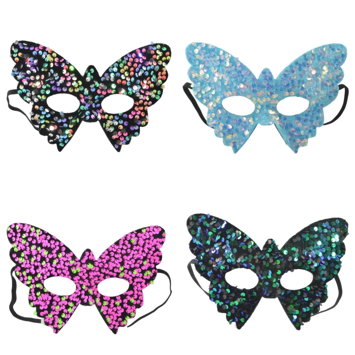 

Shiny Sequins Half Face Mask Sexy Women Butterfly Eye Mask Cosplay Supplies