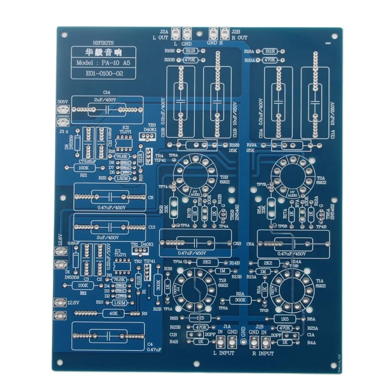 

Reference ARC SP-10 PreAmp Circuit HiFi Stereo 6922/E88CC Vacuum Tube Preamplifier Board PCB