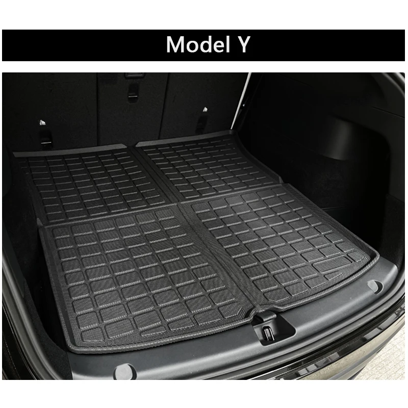 LUCKEASY For Tesla Model Y 2021-2024 Rear Seat Backrest Protective Pad  Trunk Mat Car Interior Accessories Anti-Kick Pad - AliExpress