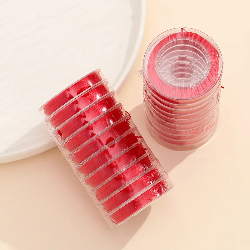 10롤 다채로운 0.8mm 크리스탈 탄성 실 플랫 탄성 실 쥬얼리 코드 DIY 핸드메이드 비딩 실 액세서리