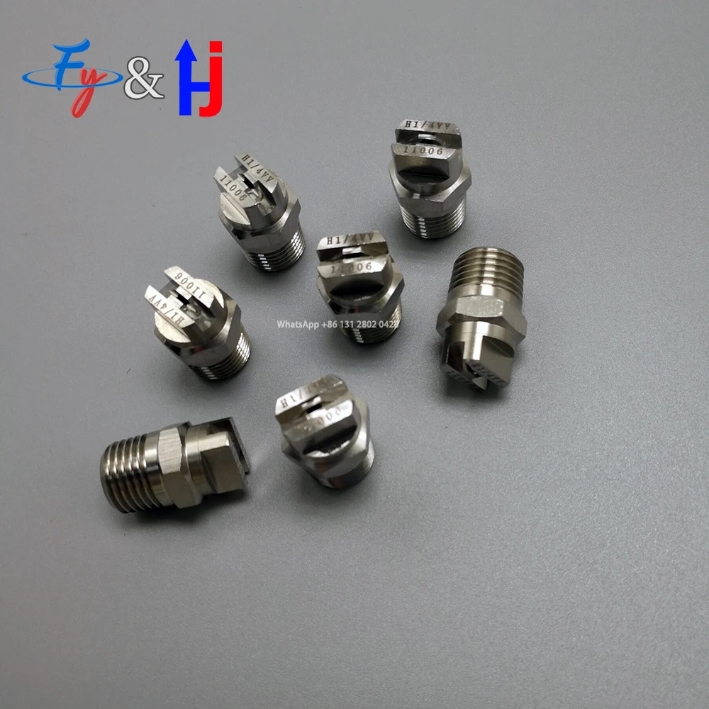 60PCS 3/8 HU 6550 SS Flat Fan Nozzle, stainless steel. For industrial cleaning, professional nozzle. 3