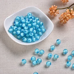 Medium Ball Bead Acrylic Set - 500g DIY Craft Material - 8MM (Light lake blue)