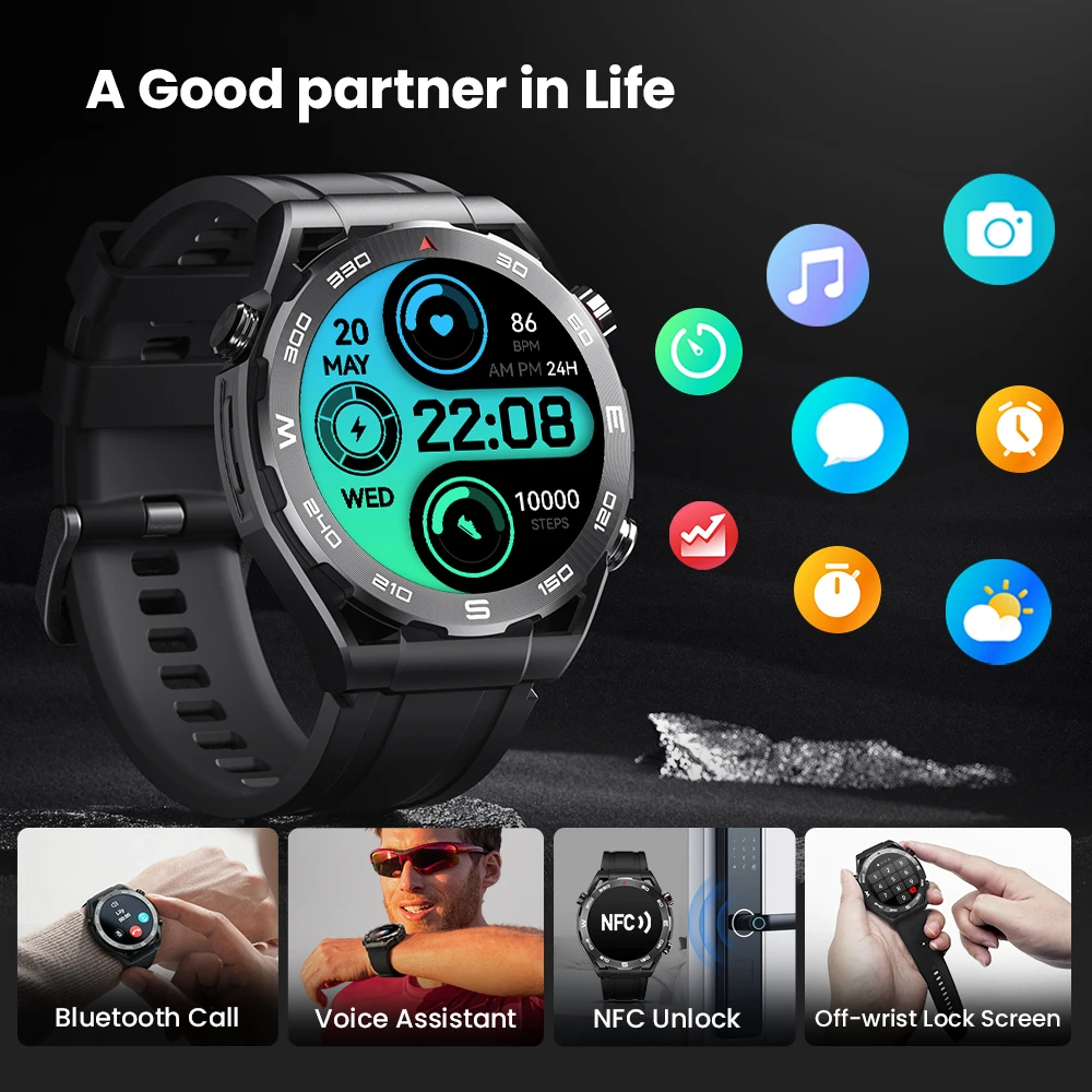 HAYLOU Watch R8 Smartwatch 1.43'' AMOLED Display Smart Watch Bluetooth Phone Call Mulitary-grade Toughness Smart Watches for Men - Image 6