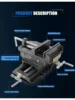 6 Cross Slide Vise Drill Press Milling Vise, 6 In Jaw Width, 6.1 Max Jaw Opening, 2 Way Heavy Duty X-Y Compound Bench Mount Clam 3