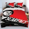 Movie Scarface Tony 3D Printing Comforter Bedding Set,Duvet Cover Bed Set Quilt Cover Pillowcase,King Queen Size Bedding Set Kid 6