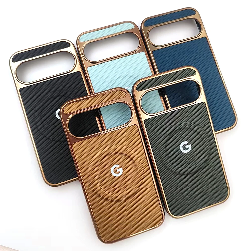 Sleek Metal Shockproof Magnetic Wireless Charging Protective Armor Phone Case