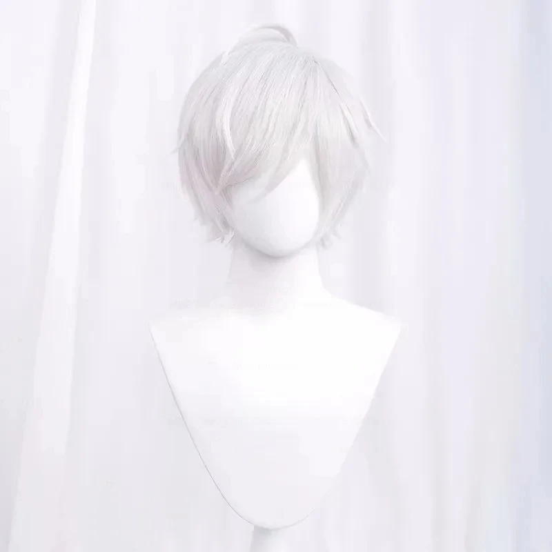 Anime Wigs Short Straight Cosplay Heat Resistant Hair White Green Purple Brown Black Blue Gray Blond Orange Red Gold Fluffy