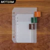 Creative PVC Binder Dividers with Leather Pen Loop for Notebook Journal A5 Personal Pocket Rings Planner Divider Tab Index 1