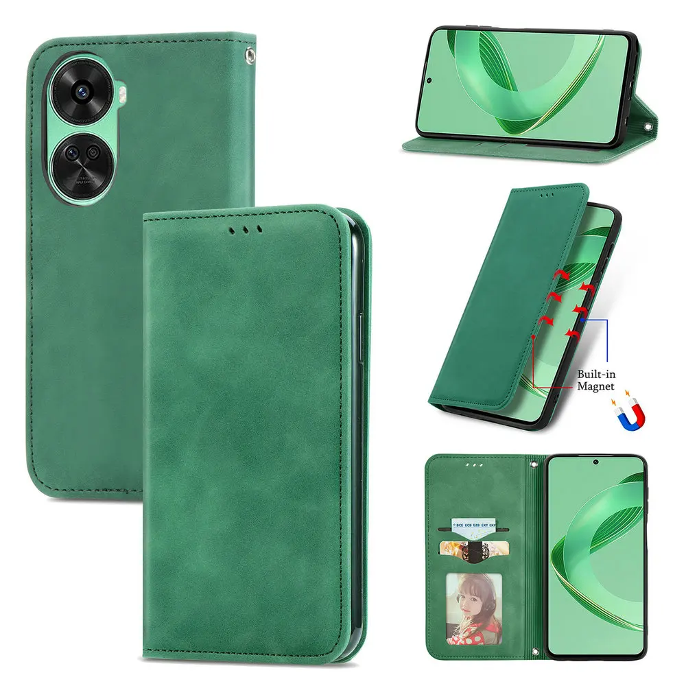Smooth Leather Wallet Book Shell Flip Case for Huawei Nova Series Phone Cover