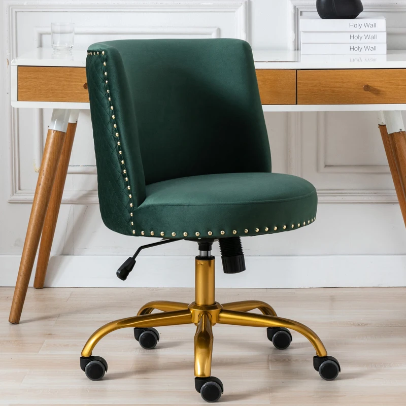 Velvet Home Office Desk Chair, Swivel Accent Chair for Living Room and