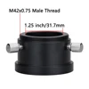 StarDikor Telescope Accessories Adapter 1.25" M42x0.75 To 1.25 Inch Adapter With Compression Ring For Zwo Qhy Camera Full Metal 2