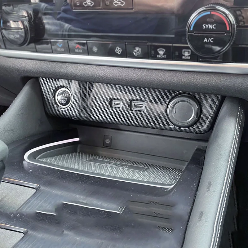 

Панель прикуривателя из углеродного волокна для Nissan X-trail 2022 Rouge T33, аксессуары для интерьера