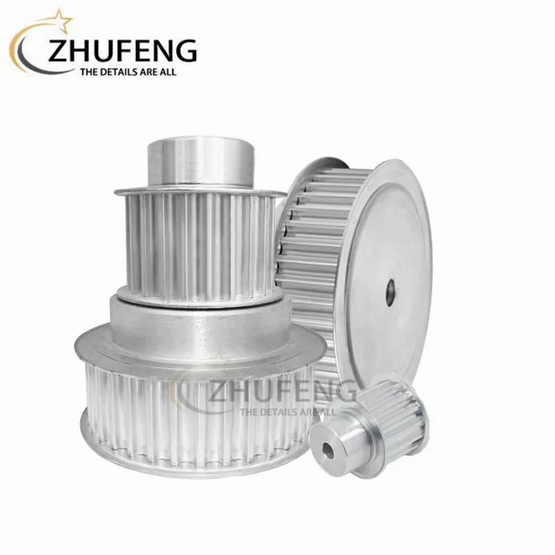 ZHUFENG HTD 타이밍 풀리 알루퍼 표준 부품, 8M, 8M18T, 22T, 26T, 30T, 32T, 35T 너비, 27mm, 32mm, 프로세스 보어 10mm, 12mm