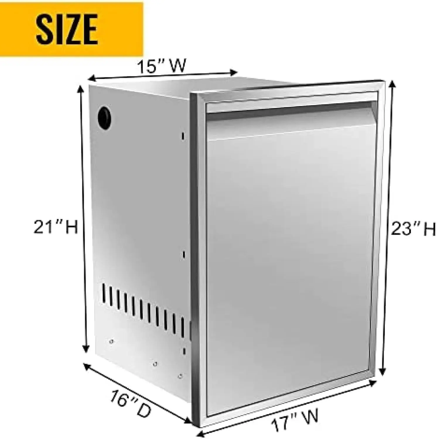 Trash Drawer Built-in Pull-Out Tray Stainless Steel Trash Drawer Storage Trash Bin(10 Gallons)(Not Included) for Outdoor Kitchen 2