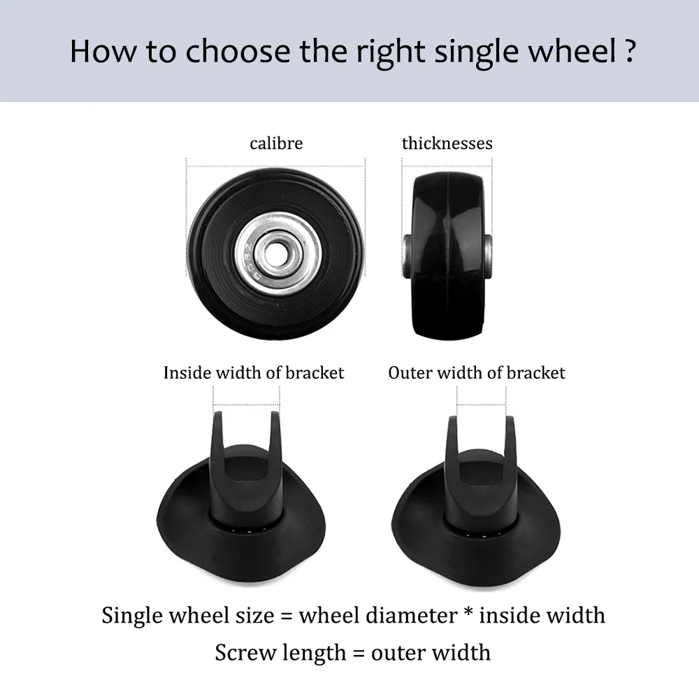 Suitable For Samsonite For French Ambassador For American Tourister Trolley Suitcase Wheel Bearing Suitcase Infused Aircraft Rim