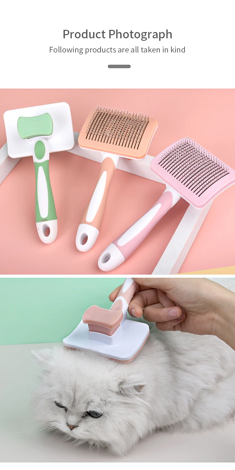 Title 8, Pet Hair Shedding Comb Dog Cat Brush Grooming L...