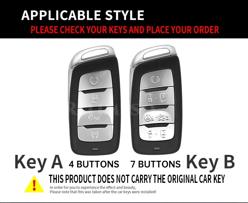 Portachiavi per Changan CS35 Plus custodia portachiavi in lega per auto per Changan CS75 PLUS CS85 coupé CS95 Set di accessori per tappi remoti - S9a43f12c6440438a99f161243882f7b8C