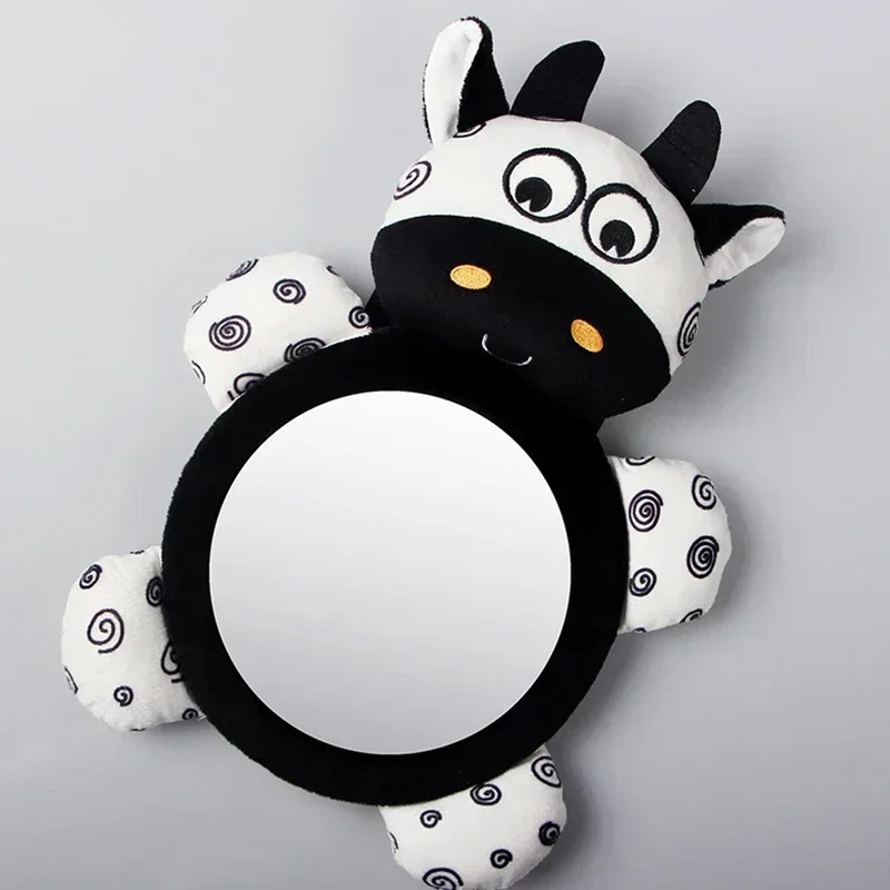 Animals Black White Back Seat Mirror Baby Car Mirror Safety Seat Headrest Rearview Mirror Baby Facing Rear Ward Car Kids Monitor