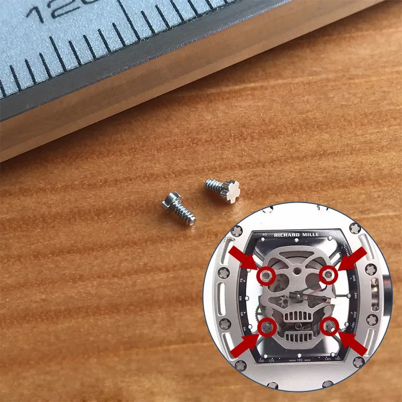 HiCycle2 Viti decorative a stella a cinque punte, ricambio per cassa dell'orologio Richard Mille, lunetta per orologio RM (2,6 x 1,2 x 4,5