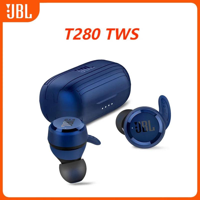 100% Оригинальные беспроводные Bluetooth наушники JBL T280 TWS спортивные с глубокими