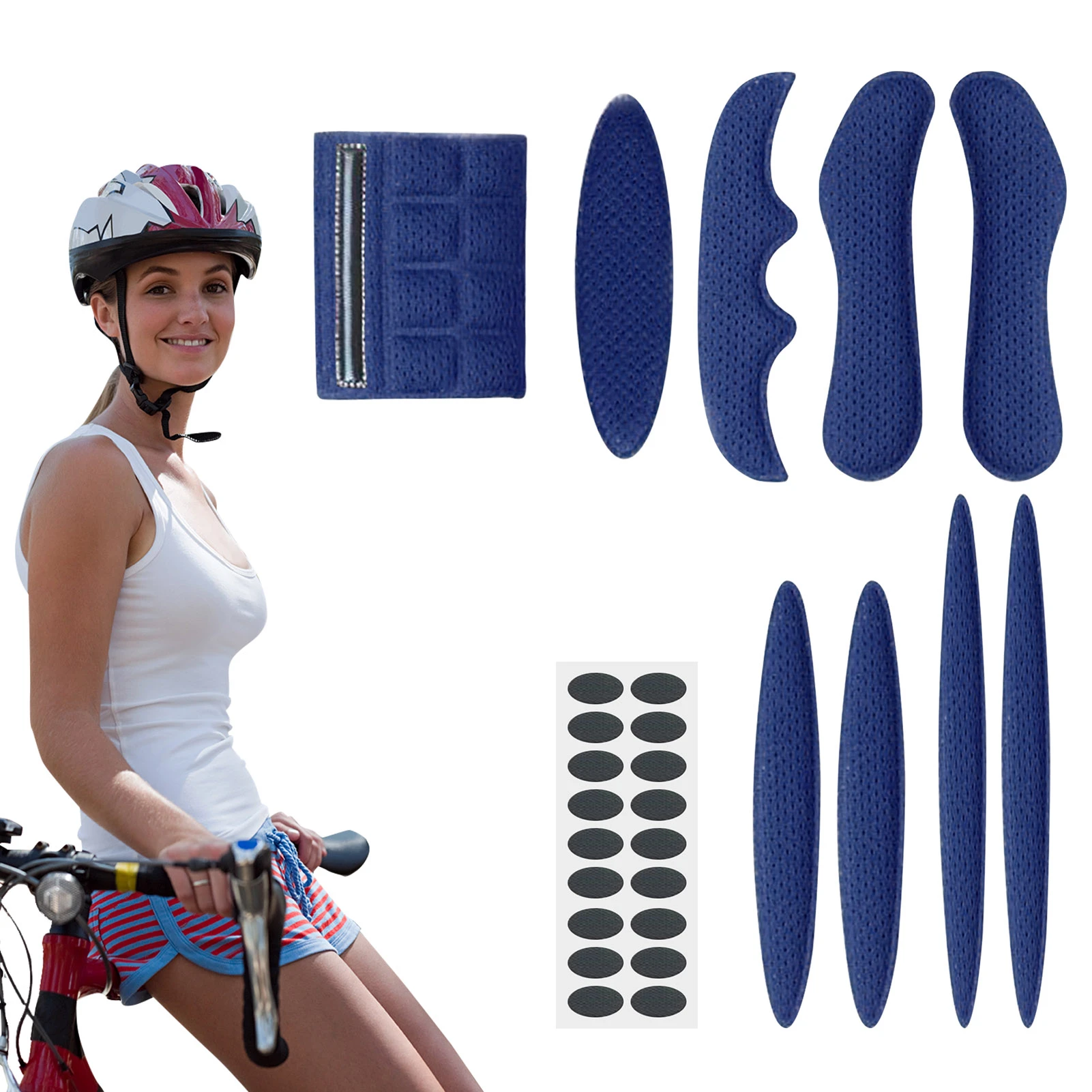 Kit de mousse de Protection intérieure pour casque de vélo, 1 ensemble,  coussinets intérieurs pour casque de cyclisme, éponge de doublure scellée,  accessoires de moto électrique | AliExpress