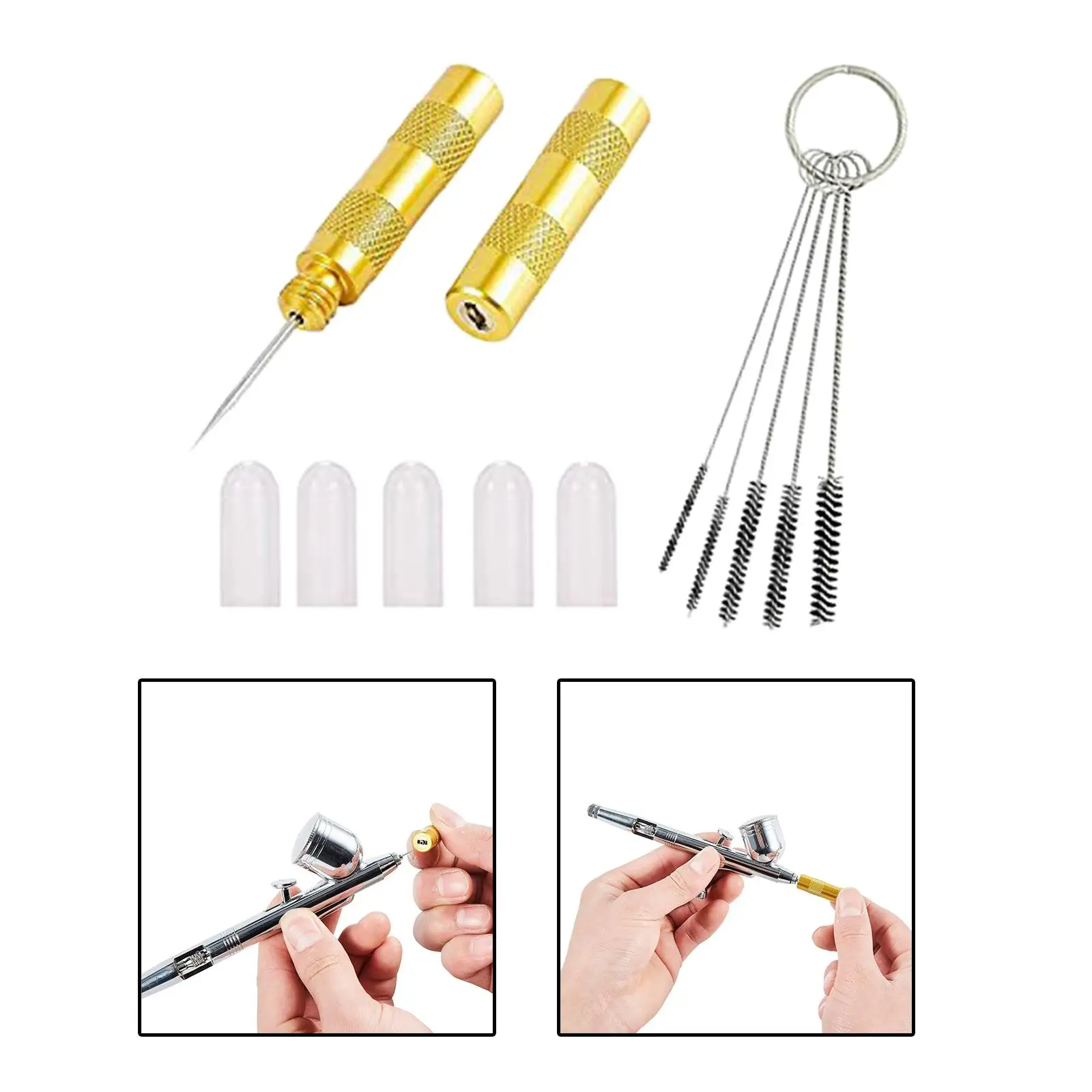 

Airbrush Cleaning Repairing Set Nozzle Tip Spray Gun for Auto Parts Cleaning