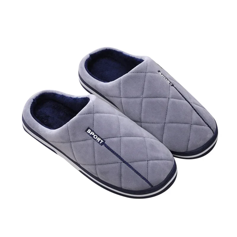Size 47-50 Big Size Slippers Autumn Winter Men's Cotton Slippers Extra Large Size Home Cotton Shoes Warm Men Slippers Shoes — view 6