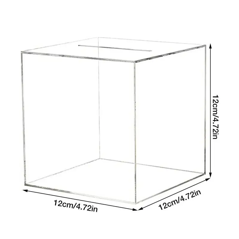 Acrylic Money Bank Unopenable Money Jar Atm Piggy Bank For Real Dollar Piggy Acrylic Jar Clear Change Box