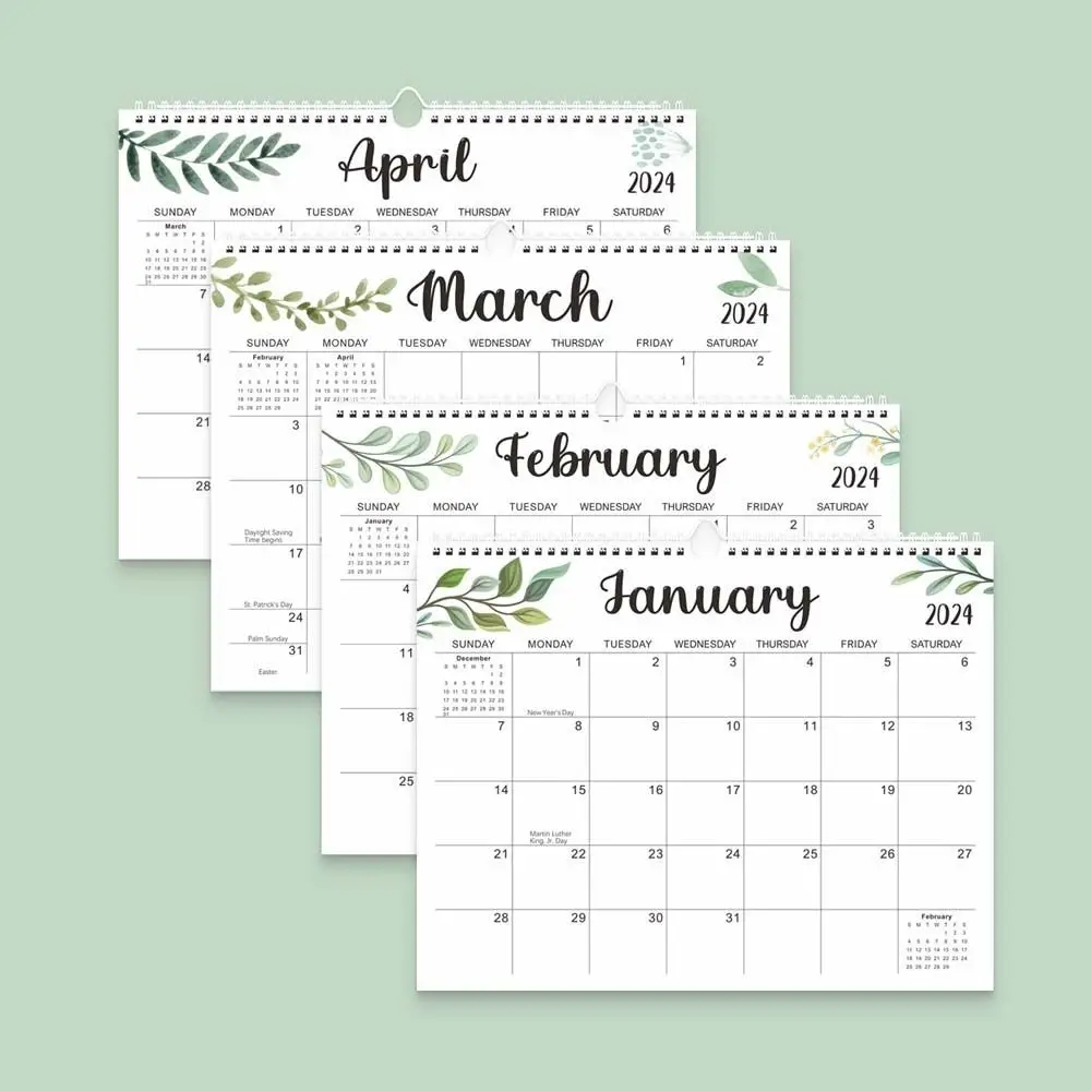 

Office Stationery 2024 Wall Calendar 18 Months Weekly Schedule Stationery Supplies Coil Calendar Daily Planner English Calendar