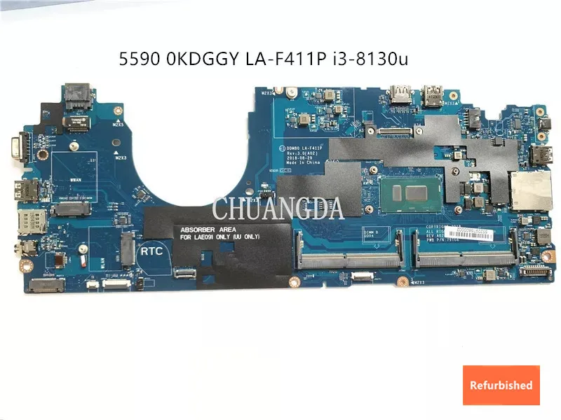 Ricondizionato Per La Scheda Madre Del Computer Portatile Dell Latitude 5590 I3-8130U 0Kdggy I5-8350U Ddm80 Cn-0Kdggy Scheda Madre Funzionante