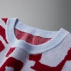 Autumn Winter New 100% Cashmere Men's Sweater Fashion Knitted Jacquard Hoodie Top Color blocked Round Neck Thickened Men's Wear 3