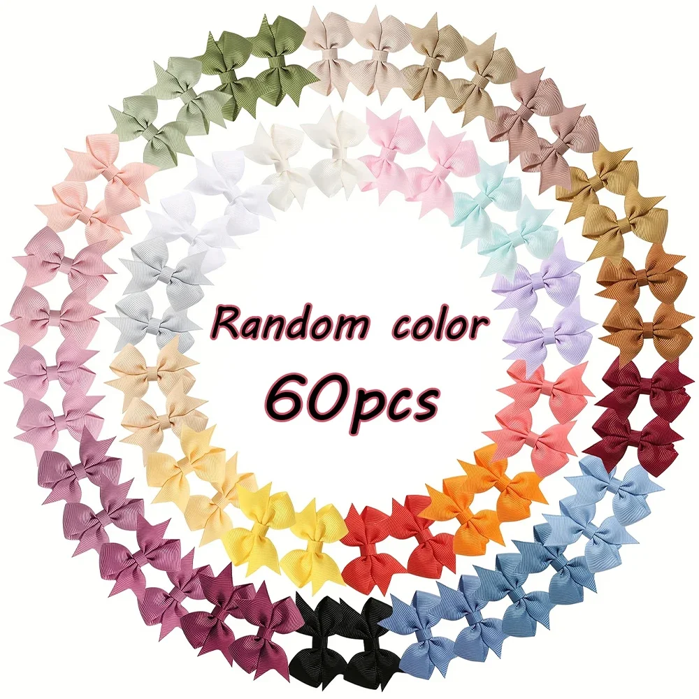 20/60 stücke Neugeborenen Baby Haar Bögen Clips Set Tiny 2,2'' Vollständig Gefüttert Bowbot Alligator Clips Mädchen Haarnadeln Haar zubehör Geschenk Set – Detail 13
