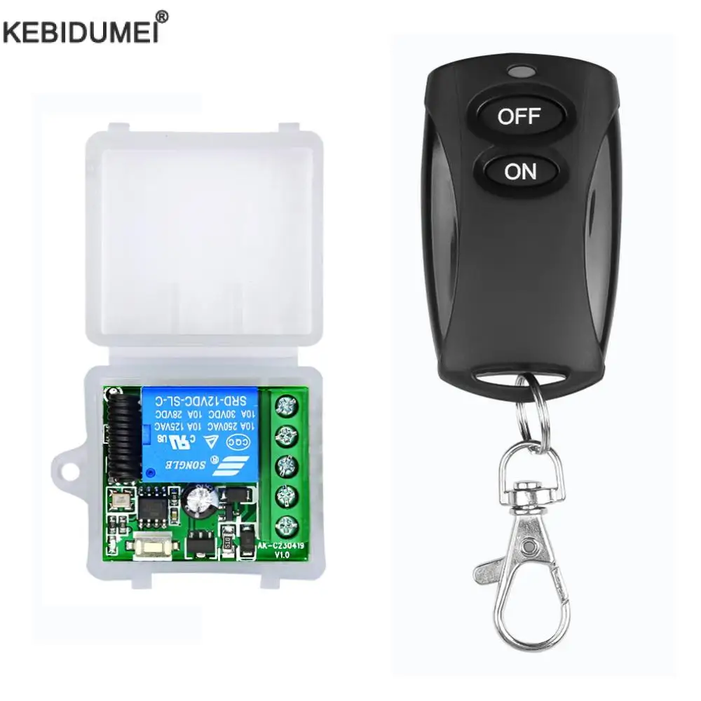 DHRUVPRO 433Mhz AC 85-220V 1CH Wireless Remote Switch Relay Receiver
