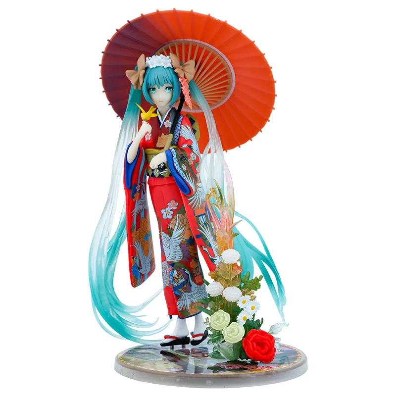 Boxed 22CM New Anime Hatsune Miku kimono Umbrella Beautiful girl