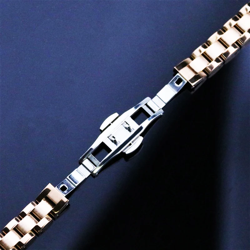 Solid 316 Stainless Steel Watch Band with Butterfly Buckle wriststrap of metal 10mm 12mm 14mm 16mm 18mm 20mm 22mm Hight Quality