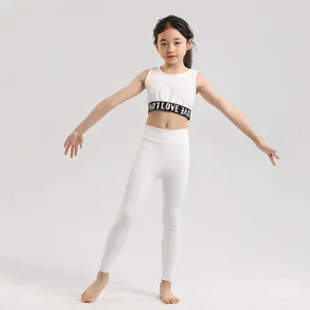 New Arrival Children's Black Sport Clothing Set Yoga & Running Outfit for Girls Breathable Quick-Dry Kids' Sportswear