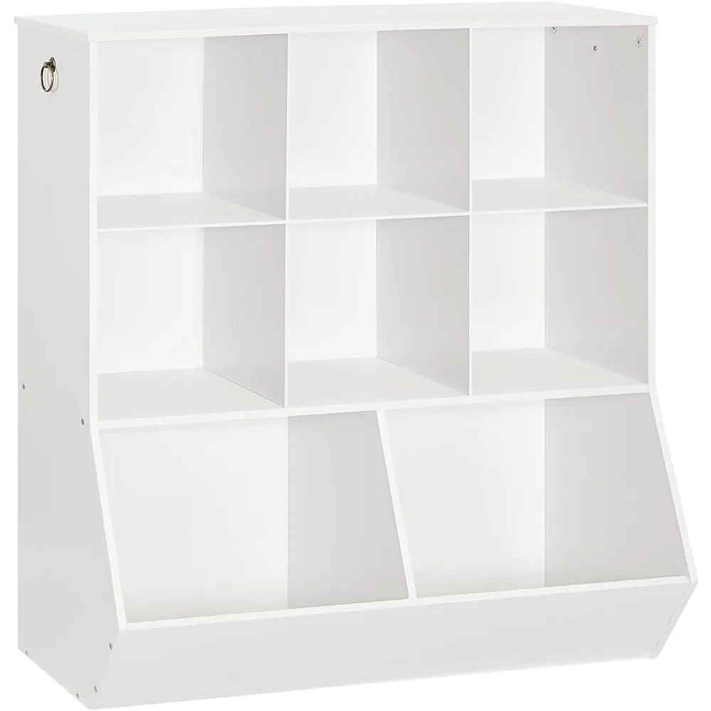 

Bookshelf for Kids Toy Organizer Bookcase Bedroom Toy Storage Cabinet Nursery School 8 Cubicles Living Room Furniture Home
