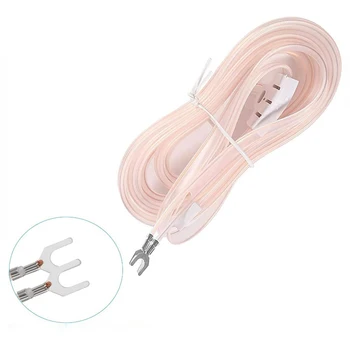 Trasparente FM Indoor Home Cable Radio 300 Ohm Antenna durevole tipo T ricevitore Stereo multiuso PE dipolo con 2 Pin