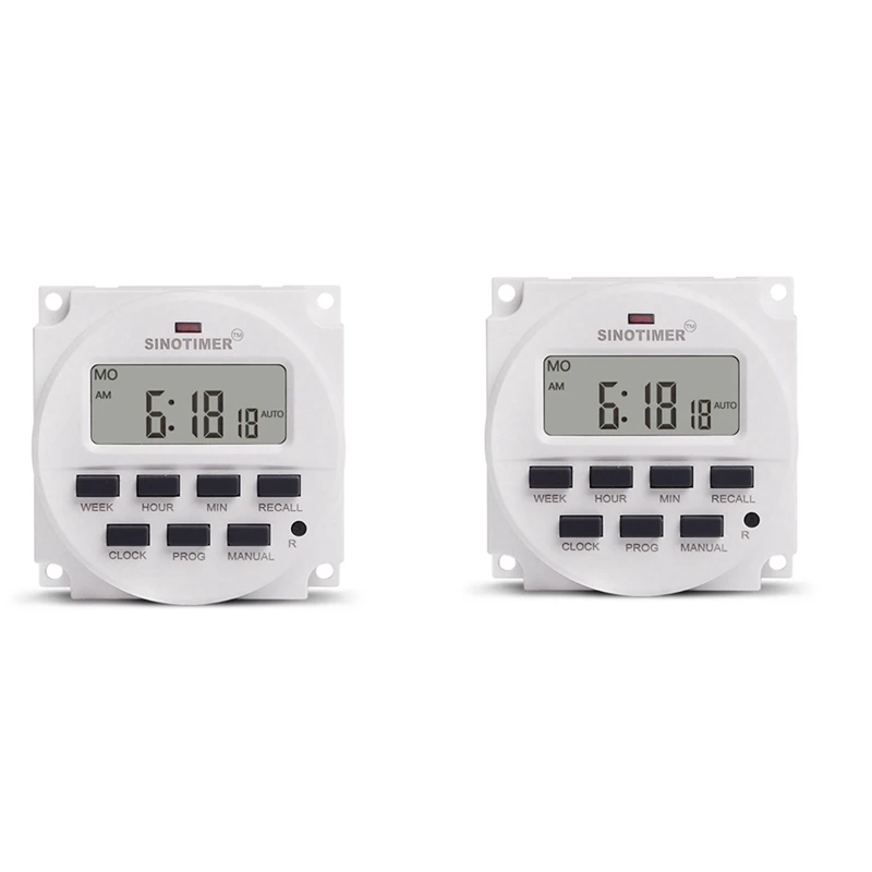 

JABS 2X SINOTIMER Tm618n-2 Lcd 1,6 дюймов цифровой 220 В переменного тока 7 дней программируемый таймер с реле внутри & Обратный отсчет времени Func