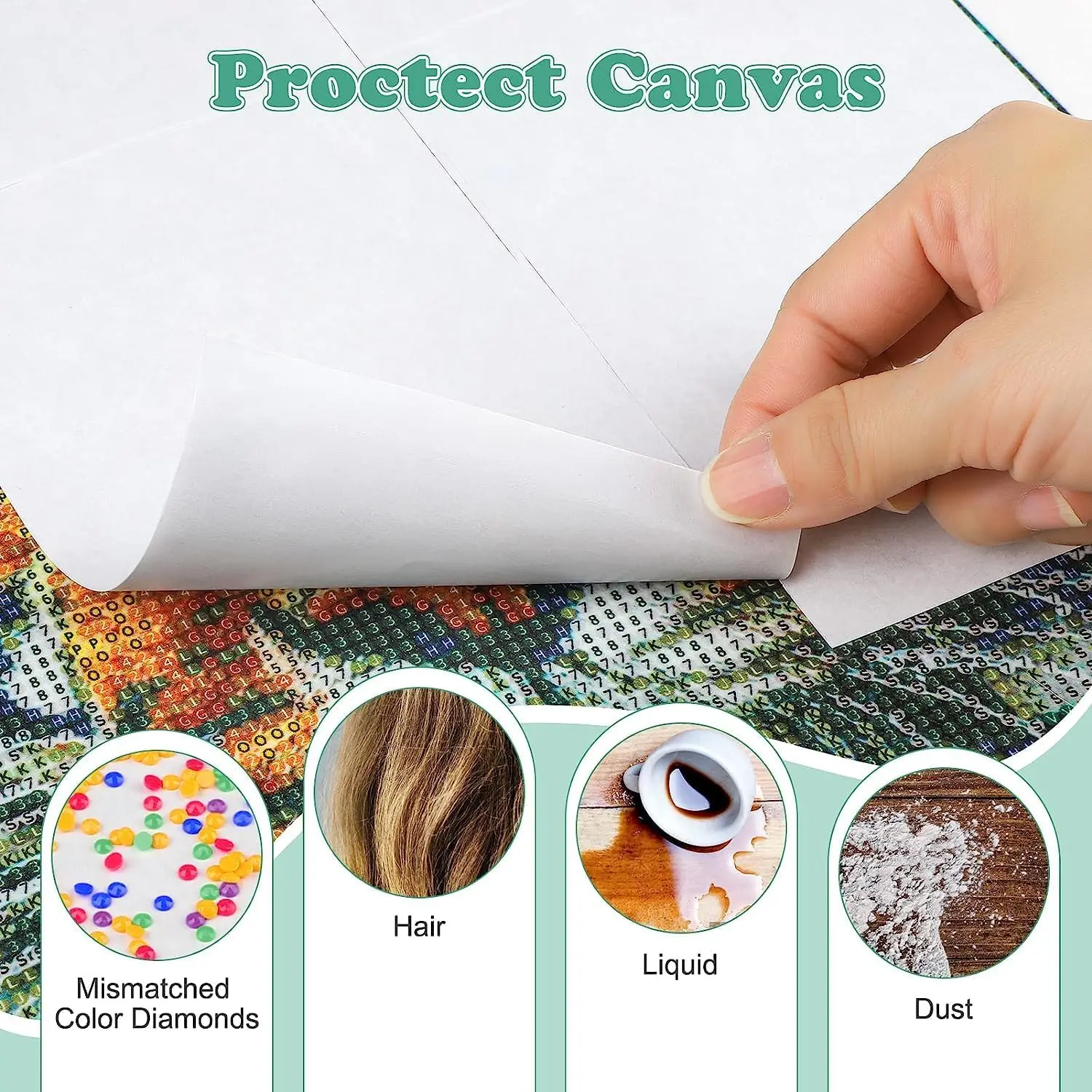 Paper 50pcs Diamond Painting Release 15 x 10cm Non-Stick Double-Sided 5D Diamond Painting Cover Replacement diamond painting accessories