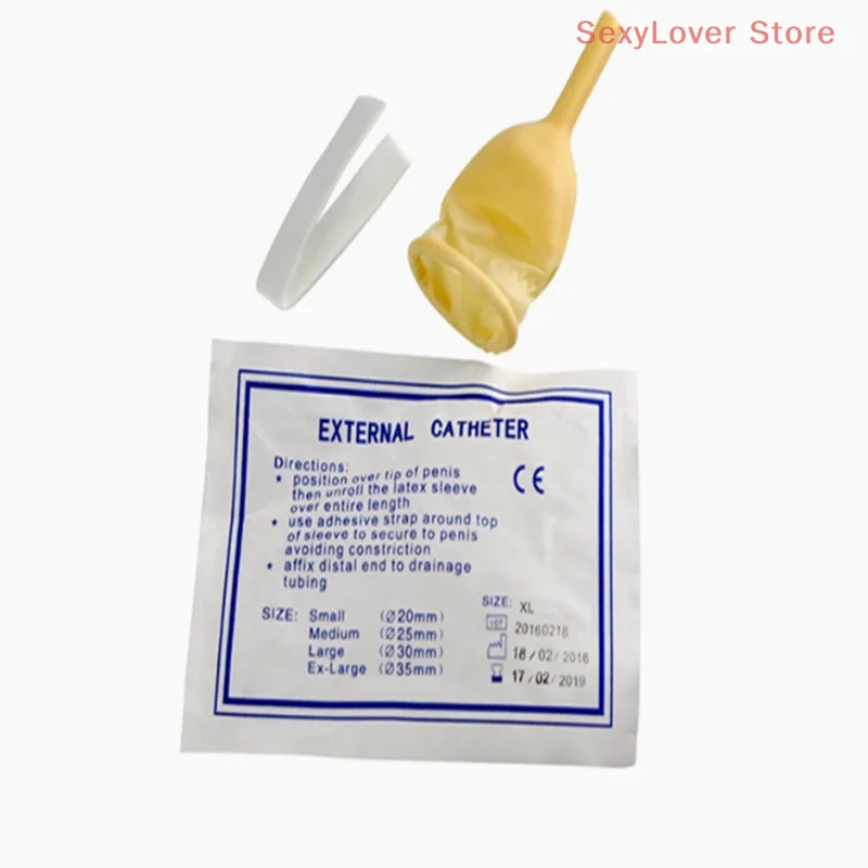1pcs Male Condom Catheter Men's Urinal Disposable External Catheter Medical Sterilized Latex Urine Collection Sleeve 20/25/30mm