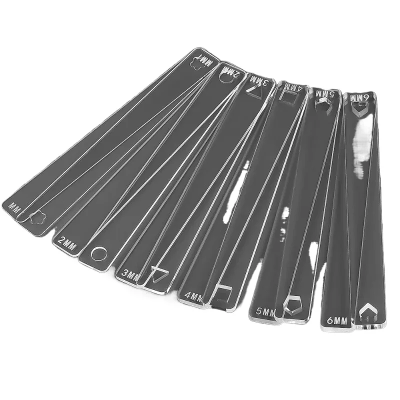 Acrylic Pottery Thickness Balance Rule Tool Set for DIY Clay Rolling