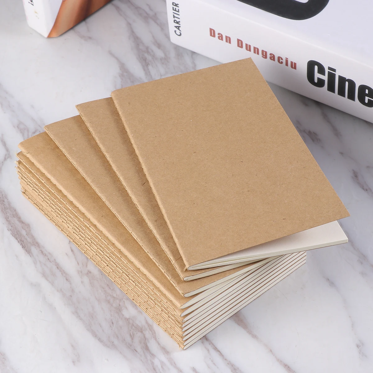 

12Pcs Notebook Kraft Journal Notebooks Unlined Blank Mini Memo Kids Pad Notepad Diary Lined Journals Organizer Paper Sketchbooks