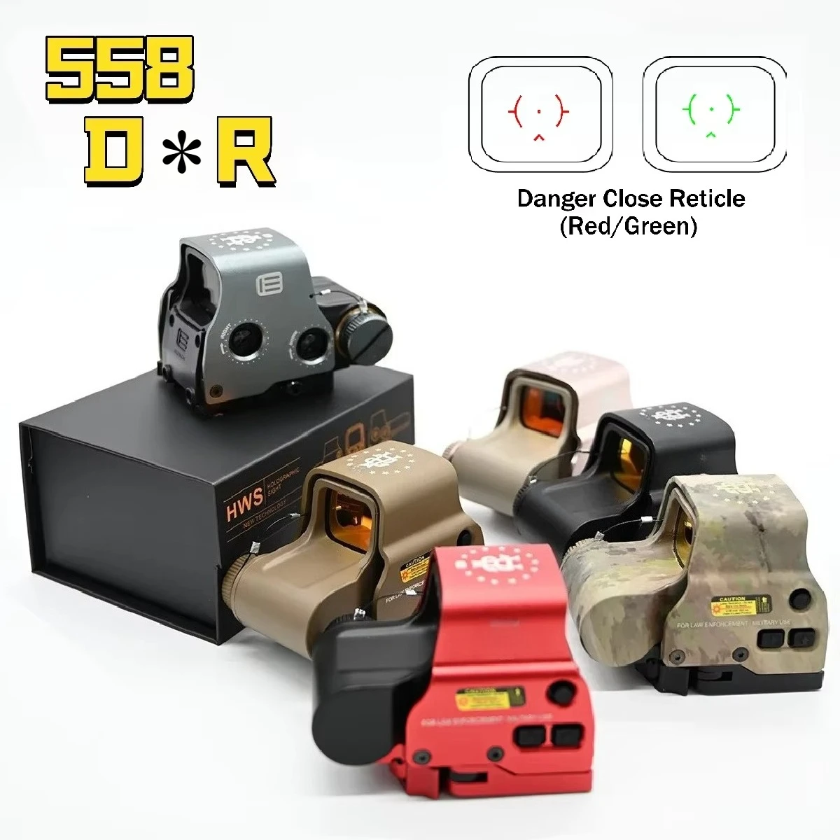 EOT**H 558 DCR Red Dot Sight Hunting Reflex Collimator G33/G43/G45 3X 5X Magnifier Tactical Combo Optics Scopes with QD Lever